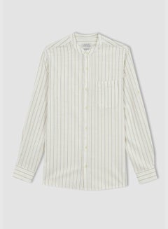 اشتري Modern Fit Long Sleeve Striped Shirt في الامارات