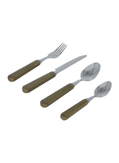 Buy 24-Piece Premium Quality Flatware Set Mono Gold and Silver 2267GOT0X1C40 in Saudi Arabia