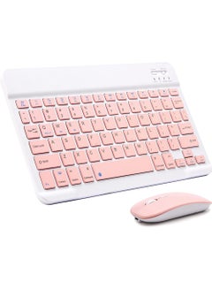 Buy Ultra-Slim Bluetooth Keyboard and Mouse Combo Rechargeable Portable Wireless Keyboard Mouse Set for Apple iPad iPhone iOS 13 and Above Samsung Tablet Phone Smartphone Android Windows in Saudi Arabia