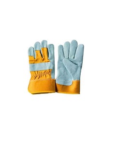 Buy Leather Fitter Gloves, Driver Glove, Winter Outdoor Working Gloves,Suede Leather Palm,Canvas Back in UAE