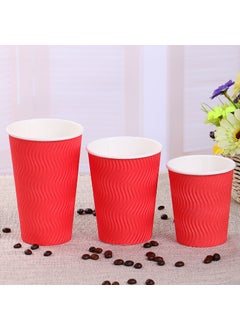 اشتري Custom Corrugated Double-Wall Paper Cups Red في السعودية