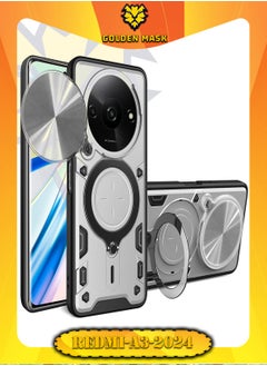 Buy GOLDEN MASK For Xiaomi Redmi A3/Redmi A3x Armored Camera Shield Cover Camera Lend Protection, Built-in 360° (Silver) in Egypt