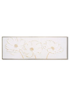 Buy Rabat Petals In Harmony Framed Wall Art Elegant Floral Design Perfect For Home Living Room Bedroom Office Decor Adds A Touch Of Serenity And Style To Any Space 52X152X4.5Cm in UAE