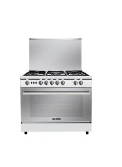 Buy General Supreme Gas Cooker, 5 burners 90*60 cm full safety, Steel in Saudi Arabia