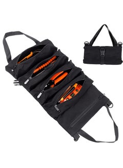 Buy Tool Roll, Small Tool Bag With Detachable Pouches,Canvas Tool Bags,Small Tool Bag, Heavy Duty Roll Up Tool Bag With 5 Tool Pouches,Wrench Roll Tool Roll Organizers For Mechanic, Carpenter, Electrician in UAE