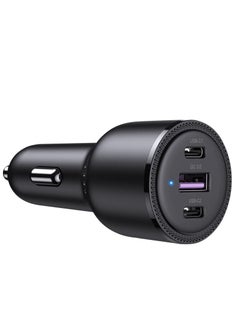 Buy 69w Fast Car Usb Charger Adapter 3 Ports Car Mobile Phone Fast Charging Socket Plug Laptop Car Charger Compatible With Macbook Pro/air, Samsung S23 Ultra, Iphone 14 Pro Max,ipad Pro, Steam Deck in Saudi Arabia