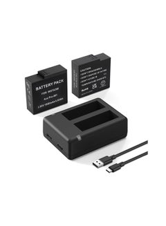 اشتري 2 Packs Batteries 1800mAh for Insta 360 Ace Pro Battery, with Dual Fast Charge Hub, Compatible with Insta360 Ace/Ace Pro Camera في السعودية
