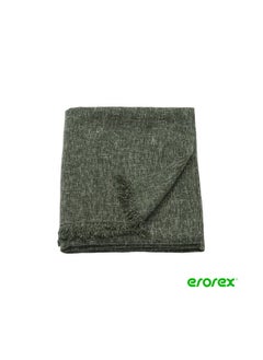 Buy Throw dark green 130x170 cm in Saudi Arabia