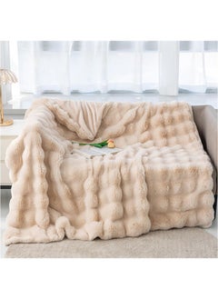 Buy Faux Rabbit Fur Throw Blanket Cute Cozy Furry Fuzzy Blanket Plush Warm Fleece Fluffy Blanket for Couch Sofa in UAE