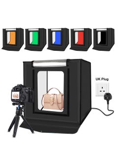 Buy 15.8 inch Foldable Portable 24W 5500K White Light Photography Lighting Box,Photo Lighting Studio Kits with 6 Colors Backdrops in Saudi Arabia