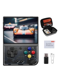 اشتري Miyoo Mini Plus Handheld Game Console, with Dedicated Storage Case, 3.5 Inch IPS 640x480 Screen, 64G/128G TF Card with 10,000+ Games, 3000mAh 7+Hours Battery, Support Wireless Network (Black 64G) في السعودية