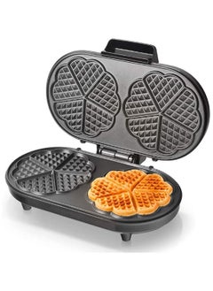 اشتري Double Heart Shaped Waffles Maker 1200W في الامارات