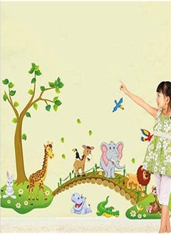 اشتري The Lovely Animal Kindergarten Decorative Wall Stickers Removable For Kids Rooms Home Decor في الامارات