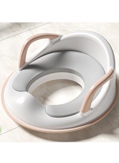 Buy Childrens Toilet Seat with Removable Cushion Handle and Backrest Suitable for Boys and Girls Children's Toilet Training Seat (Pink) in UAE