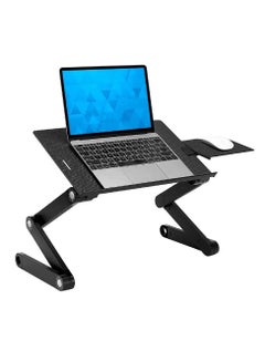 Buy Adjustable Laptop Stand with Built-in Cooling Fans and Mouse Pad Tray, Easy to Use Ergonomic Laptop Stand for Bed, Couch, and Table in UAE