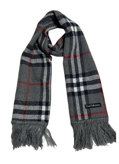 Buy Plaid Check/Carreau/Stripe Pattern Winter Scarf/Shawl/Wrap/Keffiyeh/Headscarf/Blanket For Men & Women - Small Size 30x150cm - P02 Grey in Egypt