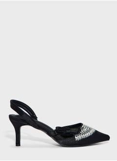 Buy Satin Diamante  Pump in Saudi Arabia