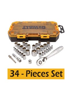 Buy 34-Pieces Complete Professional Socket Set DWMT73804 in UAE