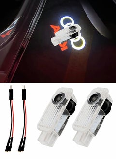 اشتري LED Car Door Logo Lights, Welcome Lights Puddle Light Ghost Shadow Light Compatible with Accessories A1/A3/A4/A5/A6/A7/A8/B5/B6/B7/B8/C5/C6/C7/Q3/Q5/Q7/TT/8V/R8/8L/8P Series  2Pcs في الامارات