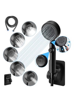 Buy High Pressure Handheld Shower Head with 150CM Hose and Adhensive Holder 5 Spray Mode Handheld Shower Head with ON/OFF Pause Switch to Saving Water Hand Held Water Sprinkler in Saudi Arabia