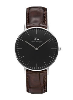 Buy Daniel Wellington Classic York Mens Watch with Dark Brown Italian Leather Strap 36mm DW00100146 in Saudi Arabia