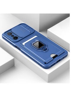 Buy For Xiaomi 11T/Mi 11T Pro Thin TPU Camera Sliding Window Anti-Drop Rotating Ring Bracket Protective Cover Xiaomi 11T/11T Pro Cover (Blue) in Saudi Arabia