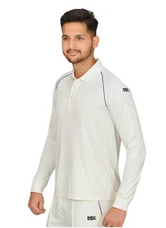 اشتري Atmos Full Sleeve Polyester Cricket T-Shirt Small (White/Navy) في السعودية