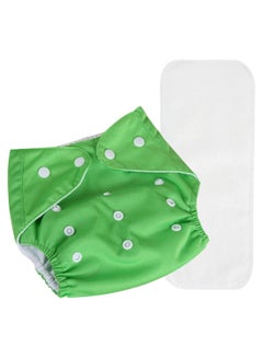 Buy hanso Baby Cloth Diapers One Size Adjustable Washable Reusable Pocket Diapers for Baby Girls and Boys Packs, Age 0 to 3 Years, with 1 Microfiber Inserts (Green) in Egypt