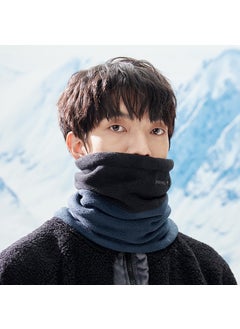 Buy Unisex Knit Scarf Korean Style Autumn Winter Warm Neck GaiterGerman velvet stitching black navy blue German velvet stitching black navy blue in Saudi Arabia