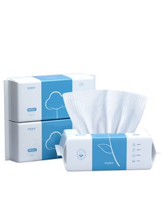 Buy Face Towel, Disposable Wet and Dry Cotton Facial Tissues, Unscented Baby Dry Wipes, Thick Cotton Face Wipes For Washing Face, Travel, Baby Care, Makeup Remover 300Count in Saudi Arabia