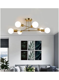 Buy Modern Ceiling light E27 LED Minimalist Personality Living Room Chandelier Lamps Creative Warm Romantic Gold Bedroom Dining Room in Saudi Arabia
