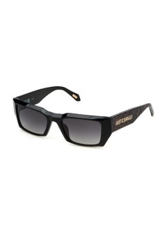 Buy Unisex Square Shape  Acetate Sunglasses SJC090 550700 - Lens Size: 55 Mm - Shiny Black in Saudi Arabia