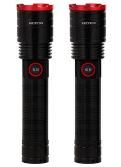 Buy Rechargeable Flashlight, 5hrs Continuous Working, KNFL5166 | Hyper Bright Light with 2000 Meters Range Portable Design | Ideal for Trekking, Camping & More in UAE