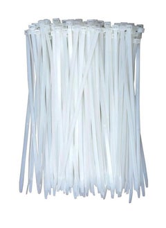 Buy Pack of 300 Secure Bind 250mm White Cable Ties - Heavy Duty Nylon Zip Ties with 18kg Tensile Strength for Office, Household, and Outdoor Use in UAE