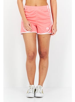 Buy Women Sportswear Fit Brand Logo Running Shorts, Pink in Saudi Arabia