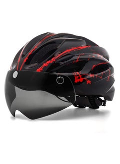 Buy Adults Bike Helmet for Men Women, Detachable Magnetic Goggle Visor Bicycle Road Mountain Cycling Helmet, Adjustable Size in Saudi Arabia