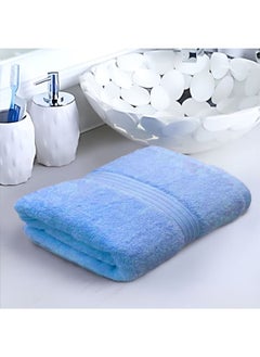 Buy Home Essentials (Sky Blue) Luxury Hand Towel (40 x 70 Cm -Set of 1) 100% Cotton, Highly Absorbent and Quick dry with Horizontal Striped Dobby -550 Gsm in UAE