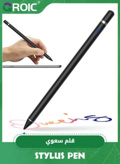 اشتري Black Stylus Pen for Touch Screens, Stylus Pen for iPad, Universal Stylus Stylist Pen Pencil Compatible with iPad, iPhone, Android, Tablet and Other Capacitive Touch Screen for Drawing في السعودية