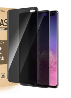 Buy (2 Pack)Privacy Screen protector compatible with Samsung Galaxy S10+ Screen Protector Tempered Glass [Anti-Glare][HD Full Coverage][Easy Installation][Scratch Resistant][9H Hardness] in UAE