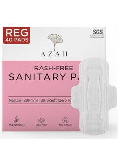 اشتري Sanitary Pads For Women (Pack Of 40 Regular) 100% Organic Sanitary Pads For Women Cotton Sanitary Pads For Women | Without Disposable Bag في الامارات