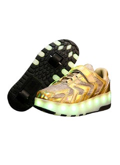 Buy Breathability Roller Shoes USB Charge Girls Boys Sneakers with Wheels LED Roller Skates Shoes in Saudi Arabia