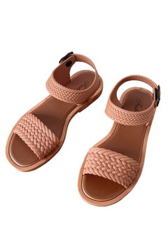 Buy Brown Braided Strap Fashion Sandals 38-39 in UAE