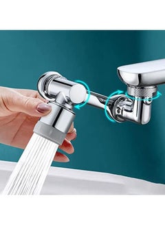 اشتري 1080°Swivel Faucet Extender Aerator, Oxygen Enriched Foam, Splash Filter Kitchen Faucet Extender, 4-Tier Net Filter with 2 Water Outlet Modes，faucet extender for bathroom sink,faucet aerator（1pcs） في السعودية