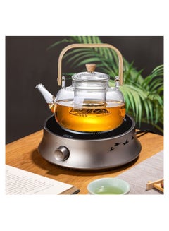 اشتري Electric Coffee Pot Warmer with 900ml Teapot,Electric Teapot Stove,800W,Silver في الامارات