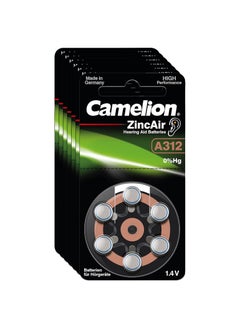 Buy Camelion Zinc Air A312  Button Cell 6 Pack x10 in Egypt