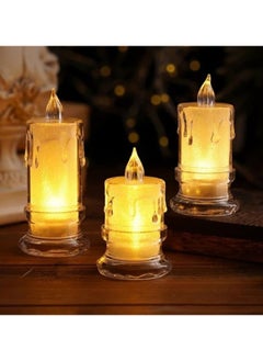 Buy Generic Creative Flameless Led Candle Wish Led Tea Light, Warm White Candle Light (3 Pcs) in Egypt