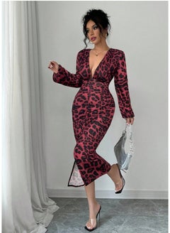 knee length dresses for ladies SHEIN Black Ribbed Long Sleeve Dress main image 1