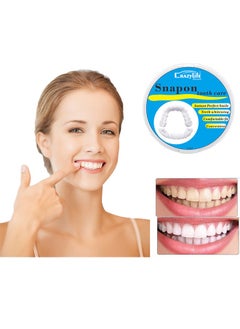 Buy Instant Veneers Dentures, Upper Lower Teeth Artificial Dentures Silicone Prosthetic Teeth Decoration, Cosmetic Veneers Teeth Temporary Fake Teeth Smile Teeth Veneers, for Men Women with Bad Teeth in UAE