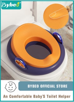 اشتري Potty Training Seat, Removable Design Toilet Train Seats, Potties Chair for Kids Toddlers Boys Girls, Portable Children Travel Toileting Toilets, with Handles and Backrest, Cartoon Color في الامارات