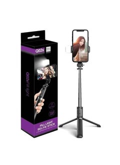 Buy Q02s Tripod  Selfie Stick Multifunctional Stretch 103cm Wireless in UAE